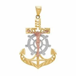Discount ❤️ Everlasting Gold 10k Gold Crucifix Anchor Charm ????