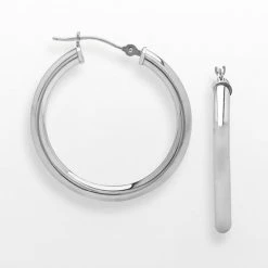 Promo ???? Everlasting Gold 10k White Gold Hoop Earrings ????