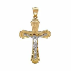 Cheapest ???? Everlasting Gold Two Tone 10k Gold Crucifix Pendant ✔️