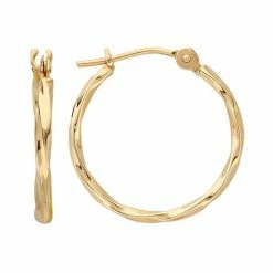 Hot Sale ???? Everlasting Gold 10k Gold Twist Hoop Earrings ????