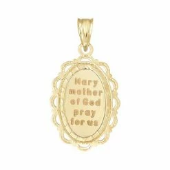 Wholesale ???? Everlasting Gold 10k Gold Two Tone Blessed Mary Oval Pendant ???? -Everlasting Gold Shop unnamed file 201