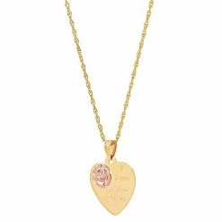 Wholesale ???? Everlasting Gold 10k Gold & Rose Gold Flower On Heart Disk "I Love You More" Pendant Necklace ???? -Everlasting Gold Shop unnamed file 206
