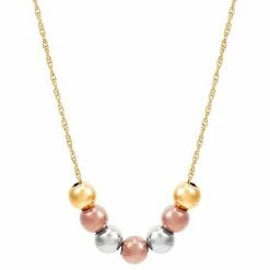 Flash Sale ???? Everlasting Gold 10k Gold Tri-Tone Bead Pendant Necklace ????