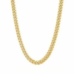 Top 10 ???? Everlasting Gold 10k Gold 6.15 Mm Hollow Miami Curb Chain Necklace - 26 In. ????