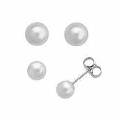 Top 10 ⌛ Everlasting Gold 10k White Gold Ball Stud Earring Set ????