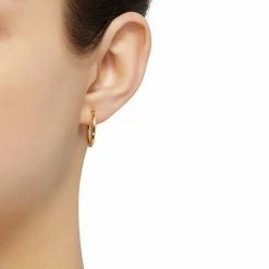 Brand new ???? Everlasting Gold 14k Gold Wheat Design Tube Hoop Earrings ⌛ -Everlasting Gold Shop unnamed file 230