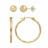Hot Sale ???? Everlasting Gold 10k Gold Textured Ball Stud & Twist Hoop Earring Set ⌛ -Everlasting Gold Shop unnamed file 243
