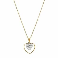 Best reviews of ✨ Everlasting Gold 10k Gold Crystal Cutout Heart Pendant Necklace ????