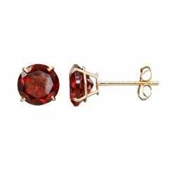 New ???? Everlasting Gold Gemstone Garnet 10k Gold Stud Earrings ????