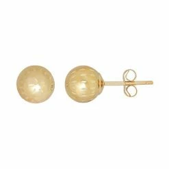 New ???? Everlasting Gold 10k Gold Textured Ball Stud Earrings ????