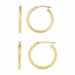 Best Sale ???? Everlasting Gold 10k Gold Tube Hoop Earrings ????