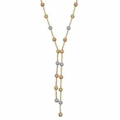 Best Pirce ???? Everlasting Gold Tri-Tone 10k Gold Beaded Necklace ✔️