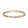 Cheapest ???? Everlasting Gold Tri Tone 10k Gold Reversible Greek Key Bracelet ???? -Everlasting Gold Shop unnamed file 303