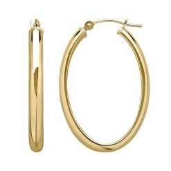 Best Sale ???? Everlasting Gold 14k Gold Oval Hoop Earrings ????