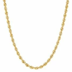 Cheapest ???? Everlasting Gold 10k Gold Hollow Glitter Rope Chain Necklace ????