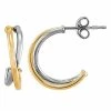 Buy ???? Everlasting Gold Two Tone X DESIGN J Hoop Earrings ???? -Everlasting Gold Shop unnamed file 355