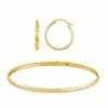 Outlet ???? Everlasting Gold 10K Gold Flex Bangle & ???? Hammered Hoop Earring Set ???? -Everlasting Gold Shop unnamed file 360