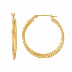 Flash Sale ???? Everlasting Gold 14k Gold Tube Double Hoop Earrings ⭐