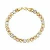 Cheapest ⭐ Everlasting Gold Tri Tone 10k Gold Interlock Link Bracelet ???? -Everlasting Gold Shop unnamed file 375
