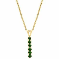 Coupon ???? Everlasting Gold 10k Gold Simulated Emerald Stick Pendant Necklace ✔️