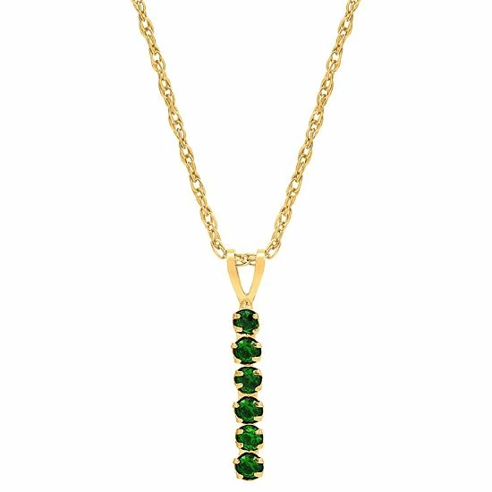 Coupon ???? Everlasting Gold 10k Gold Simulated Emerald Stick Pendant Necklace ✔️ 3 Coupon ???? Everlasting Gold 10k Gold Simulated Emerald Stick Pendant Necklace ✔️