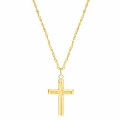 Cheapest ???? Everlasting Gold 10k Gold Flat Back Cross Pendant Necklace ⌛
